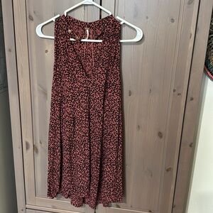 Free people Leopard Tunic Mini Dress